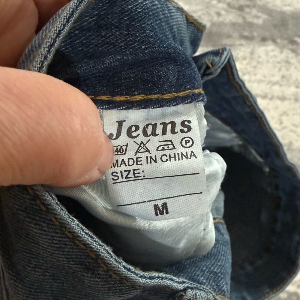 Distressed Mid-Blue Ripped Jeans - Picture 4 of 5
